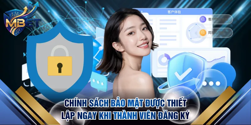 Chính sách bảo mật được thiết lập ngay khi thành viên đăng ký